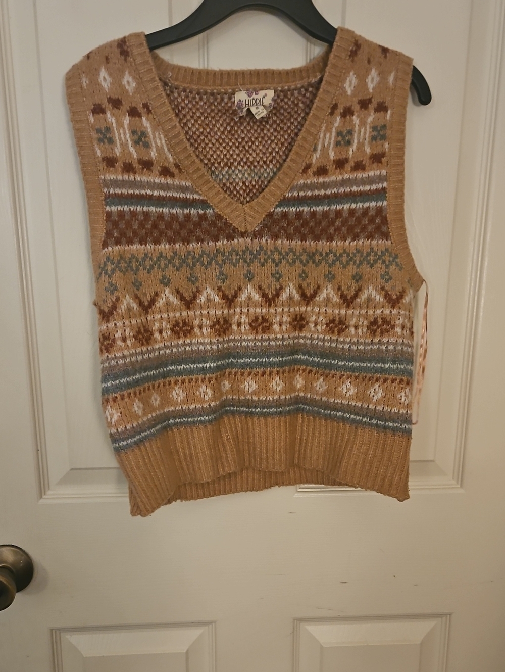 Hippie Rose Fair Isle V-Neck Sweater Vest